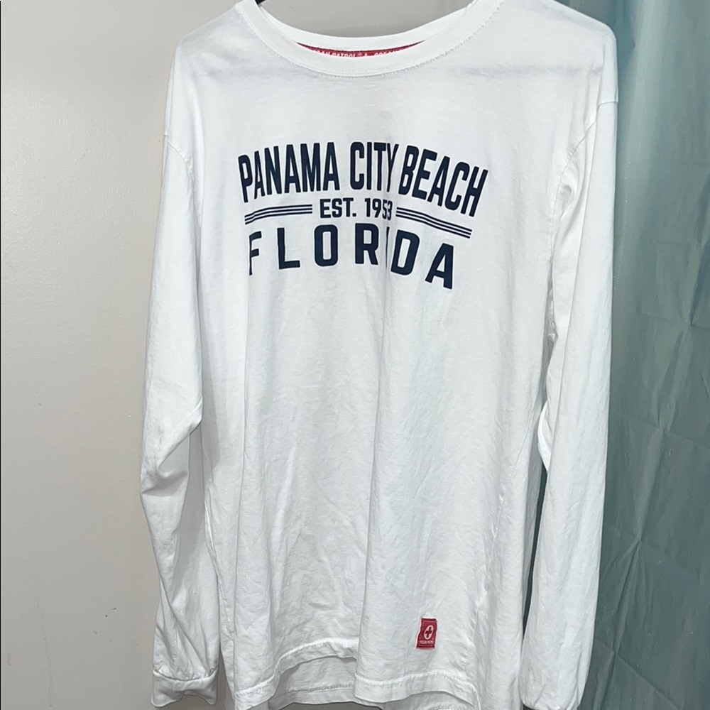 Panama City Beach White Long Sleeve Shirt